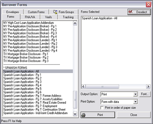 0456 Printing the Loan Application in Spanish